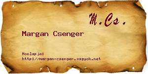Margan Csenger névjegykártya